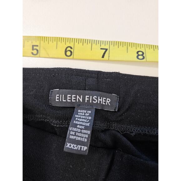 Eileen fisher size XXS black pull on pants stretch viscose EUC comfort USA made - Picture 3 of 7